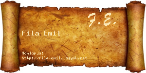Fila Emil névjegykártya