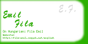 emil fila business card